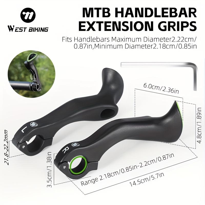 TEMU West Biking Lightweight Bicycle Extended Handlebar Mountain Ends Auxiliary Handle Fluorescent Grip Auxiliary Handle Claw