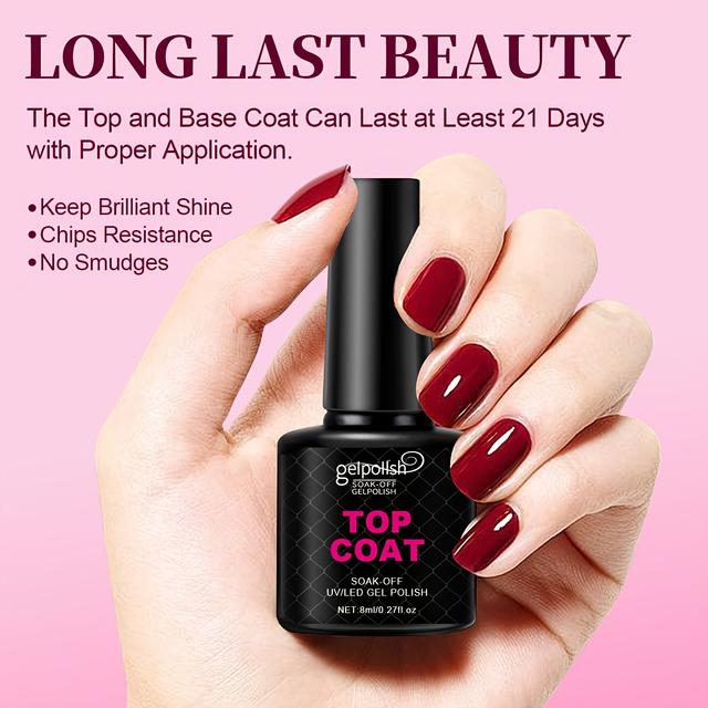 TEMU Żelowy , błyszczący lakier do paznokci bez wycierania, trwały przezroczysty do paznokci akrylowych. Wymaga lampy /LED do użytku domowego, idealny na prezent DIY i letni salon paznokci