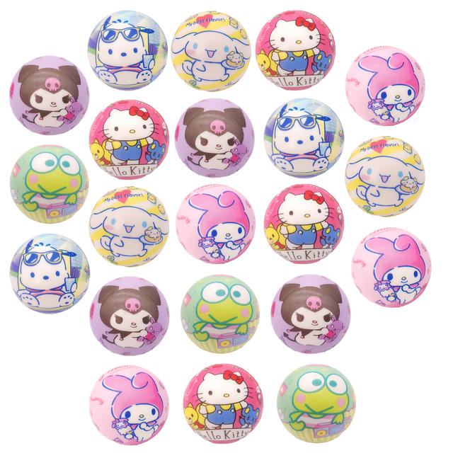 TEMU 21 Piezas Set 6.3cm Serie Sanrio: Kuromi, My Melody, Pompompurin, Rana de , KT Cartoon Divertidas Bolas de Esponja , Bolas de Juguete