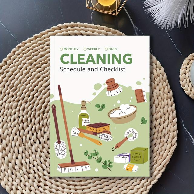 TEMU A5 Cleaning Planner, Household Cleaning Plans And Checklists, To Clutter, Live Easily, Effective , Helping A Cleaning With Ease, Allowing You To Create Monthly, Weekly, And Daily Plans