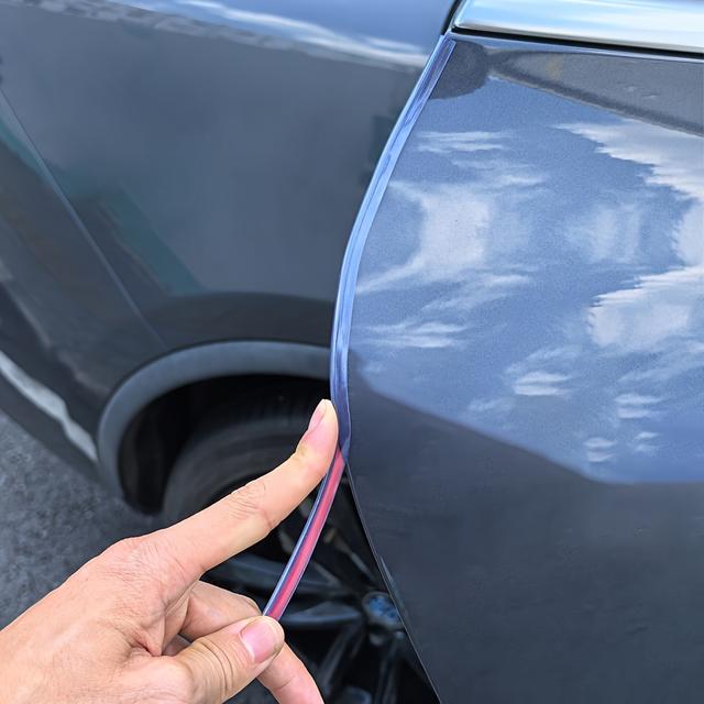 TEMU Edge Rubber Scratch Protector - Adhesive Pvc Strip For Car Styling, Side Doors Moldings, , Weatherproof, Scratch Resistant, Protective Strip | Accessory | Pvc Rubber Strip, Car Accessories