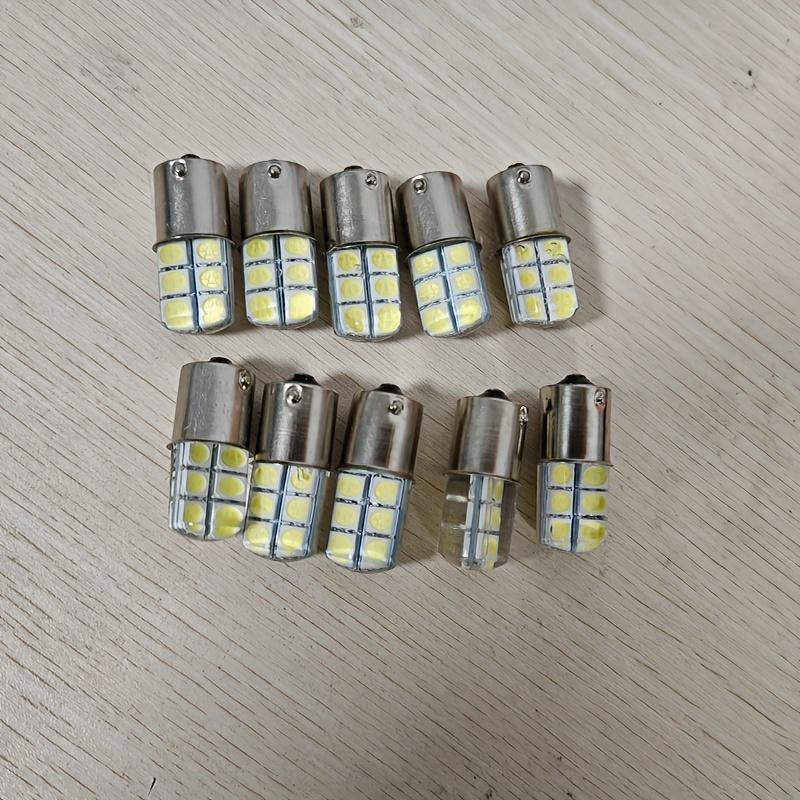 TEMU 10pcs Led Car Brake Lights 1156 Ba15s P21w 1157 Bay15d P21/5w S25 G18 Adopting High Brightness 5050 Lamp Beads 12pcs Long Replacement For Car Lamps Running Lamps Fog Lamps Tail Turn Signal Bulbs
