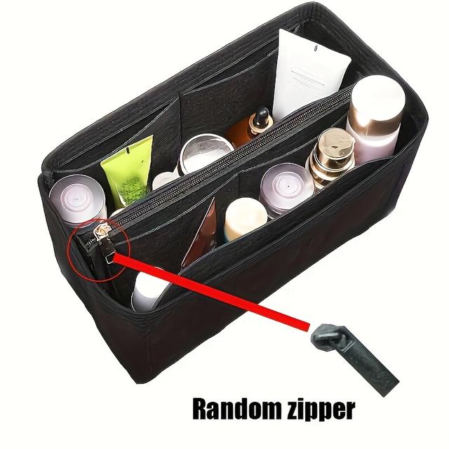 TEMU 【-bag Storage Bag】chic Felt Organizer For Handbags - Versatile Storage Pouch With Base Shaping, Non-woven Fabric, In Cream/red/black