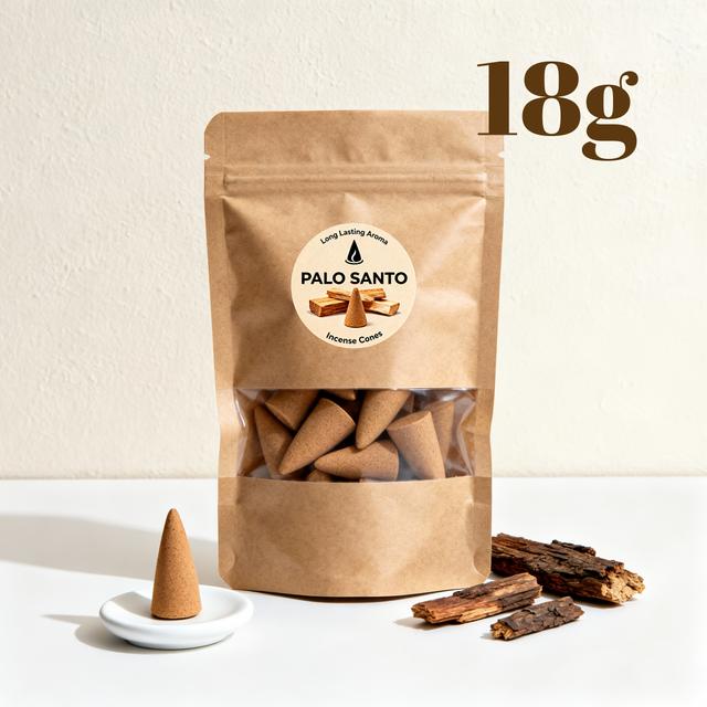 TEMU High-quality, Handcrafted Sacred Wood Incense Cones Made From Materials, A Pure And Rich Woody Fragrance. Available In 3 Sizes: 18g, 34g, And 61g