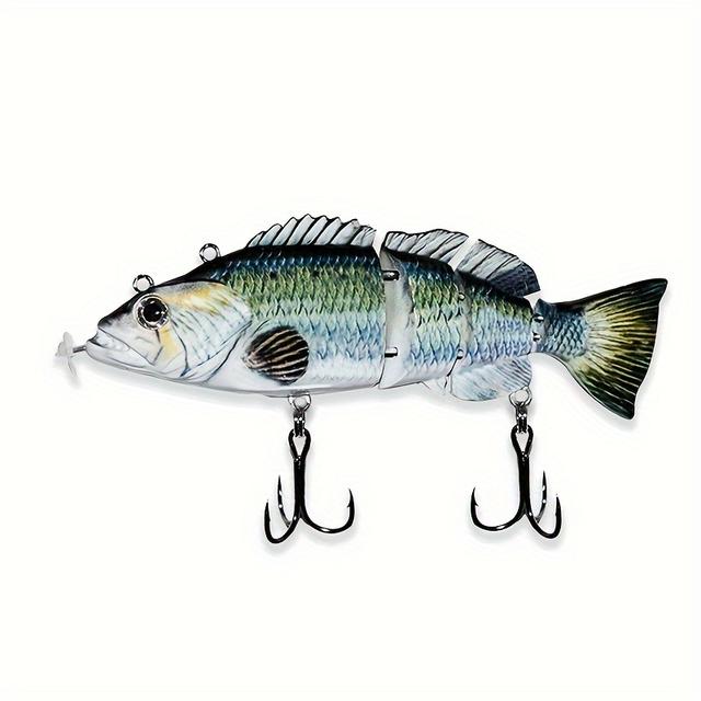 TEMU The Fake Bait Weighs 54g Without The Weight Of Accessories. Robotic Swimming Lures For Fishing, Featuring Automatic Electric Operation, Usb Rechargeable, And Flashing Led, Measuring 13cm/54g.