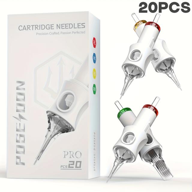 TEMU 20pcs/box Tattoo Cartridge Needles Mix 05rl/07rl/09rs/07cm Tattoo Needles Disposable Tattoo Needle Cartridge Round Liner Cartridge Needles For Tattoo Pen Tattoo Supplies For