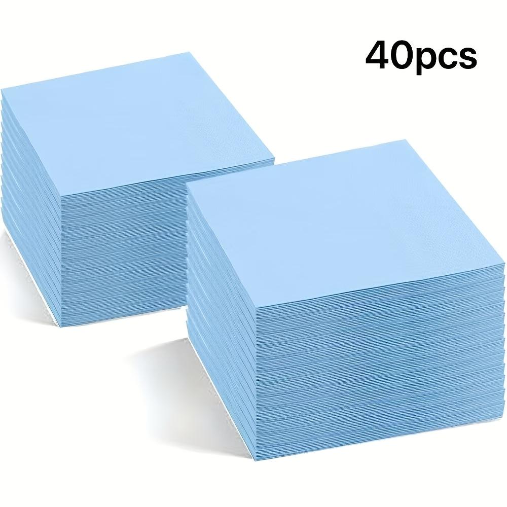 TEMU 40-sheet/40pcs Elegant Blue Party Napkins - 2-ply Napkins Suitable For Weddings, Birthdays, - Pack For Party Decorations, Table Setting, Elegant Tableware