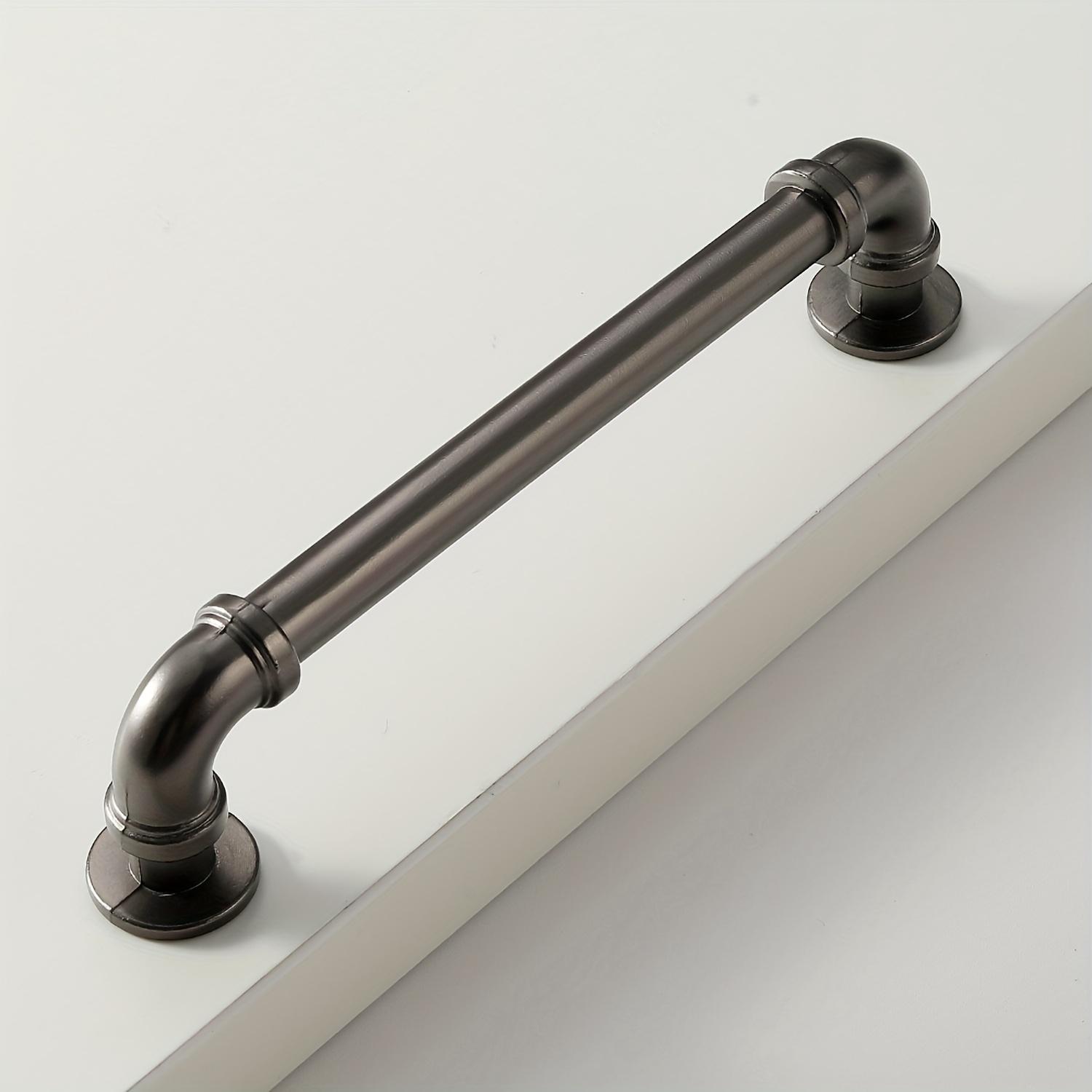 TEMU Vintage-inspired Industrial Cabinet Handle - Polished Alloy, For Wardrobe & Drawer Doors