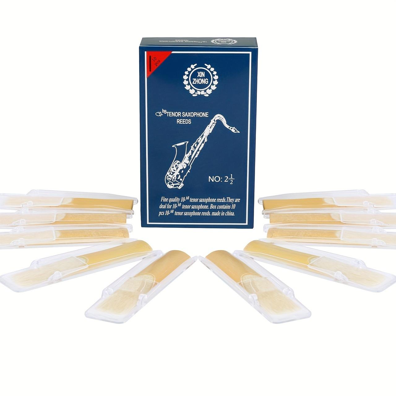 TEMU Nuevas cañas para saxofón de tono medio Zhongpin 2.5 No. 2, llave de Sib - azul