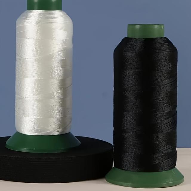 TEMU 2pcs High-strength Nylon Sewing Thread, 1500 Yards Per Spool, 150d/3 High-strength , Suitable For Sofa Curtains And Denim Crafts