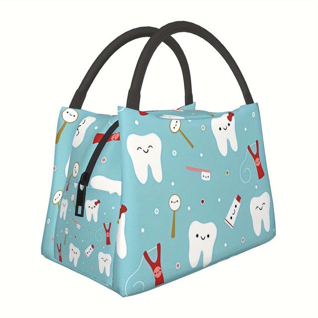 TEMU 1pc , Portable Reusable Cooler Bag, Cooler Bag, Insulated Lunch Bag For Camping Picnic Beach Essentials, Suitable For Home, Restaurant, Office, And Outdoor, 11x6.3x6.7 In