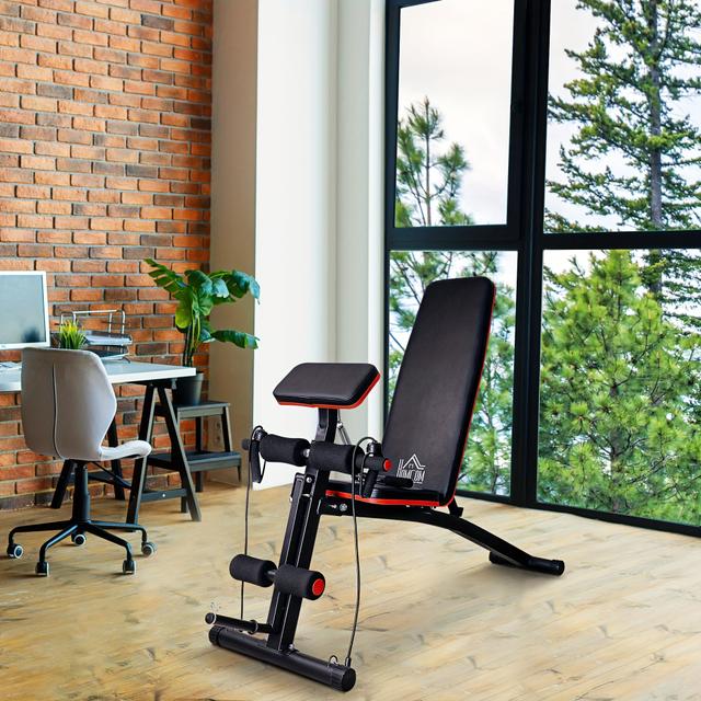 TEMU Foldable Adjustable Dumbbell , Weight Lifting Sit Up Ab Workout Bench For Gym Incline Flat Workout Exercise Fitness