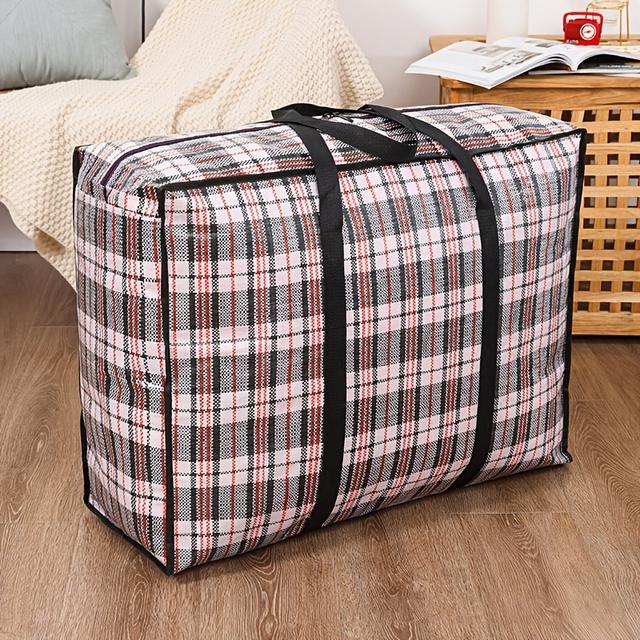 TEMU 1pc Back-to- Season Extra Large Moving Bag, Durable With Fixed Handle, Large Storage Box For Space Saving In Bedroom, Home, Closet Organization, And Or Under-bed Storage