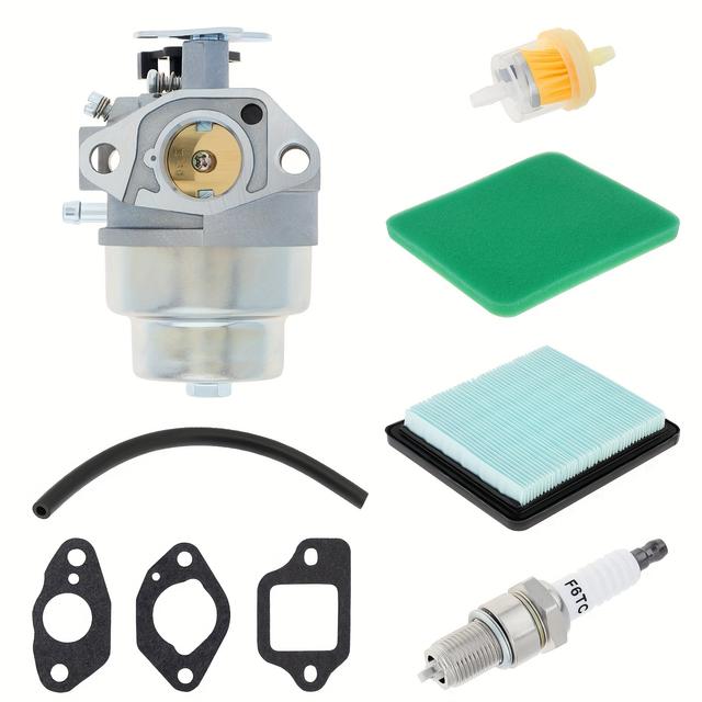 TEMU Complete Gcv160 Carburetor Kit For Lawn Mowers - Fits Hrb216, Hrr216, Hrs216 Models & More - Includes 1 Carburetor, Gaskets, Fuel Line, Filter, Spark Plug & Air Filters