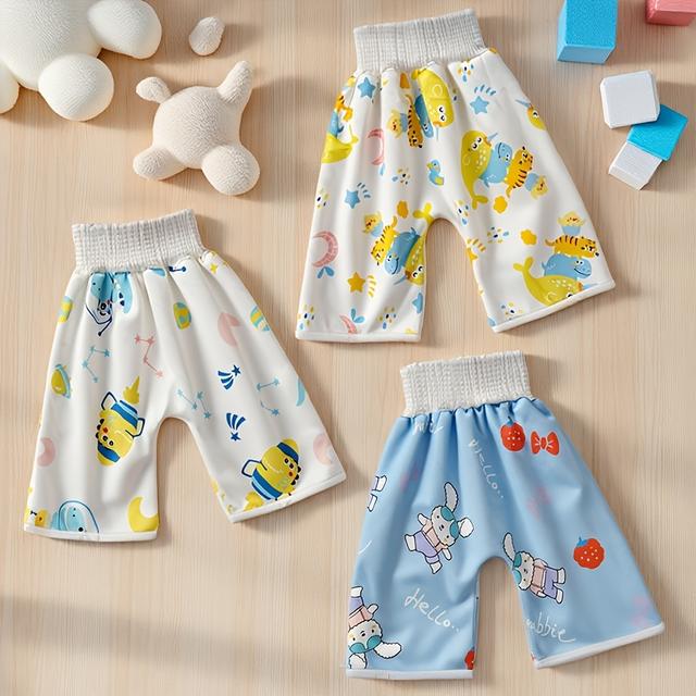 TEMU 3pcs Baby Potty Training Pants With Absorbent, Suitable For Boys And Girls, Usable Day And Night, Washable And Reusable, Prevents Bedwetting And Side Leakage