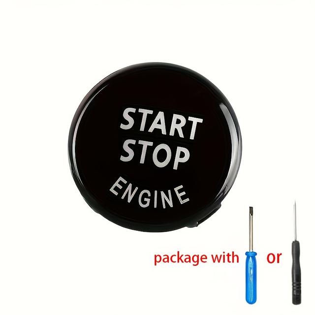 TEMU ฝาครอบเปลี่ยนปุ่มสตาร์ทเครื่องยนต์ สำหรับรถยนต์ BMW รุ่น E87, E60, E83, E84, E89, E90, E91, E92 และ E93 พร้อมเครื่องมือติดตั้ง