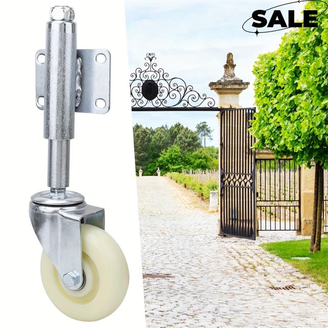 TEMU Spring Swivel Castors, 4 Inch Nylon Gate Wheel Spring Wheel Heavy Duty 440 Lbs Capacity Spring Wheel For Gate