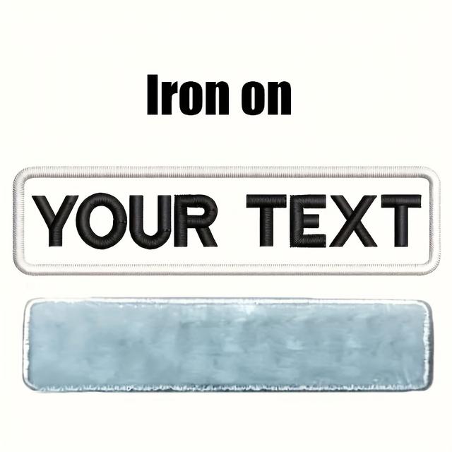 TEMU Custom Embroidered Name Patches With Different Background, Suitable For Ironing On, Ideal For Jackets, Backpack Accessories, Jeans, T-shirts, And Shirts.