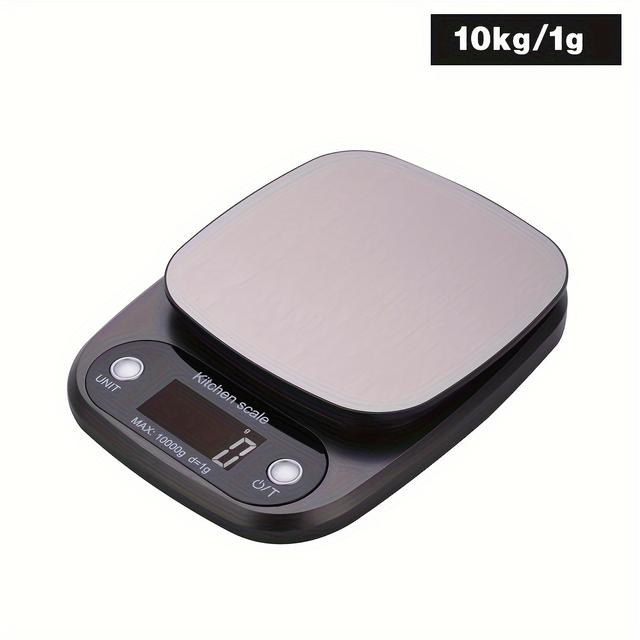 TEMU "" Precision Digital Kitchen Scale - 22lb Capacity, Grams & Oz Display For Cooking And Baking, 1g/0.1oz Accuracy, Non-rechargeable Aaa Battery Powered (silvery, Not )