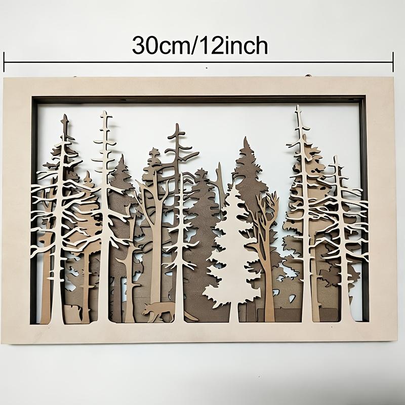 TEMU Fox & Tree 3d Wall Art - Versatile Indoor/outdoor Decor, Perfect For Any Room, Forest Wildlife, Home Art Hanging Decoration