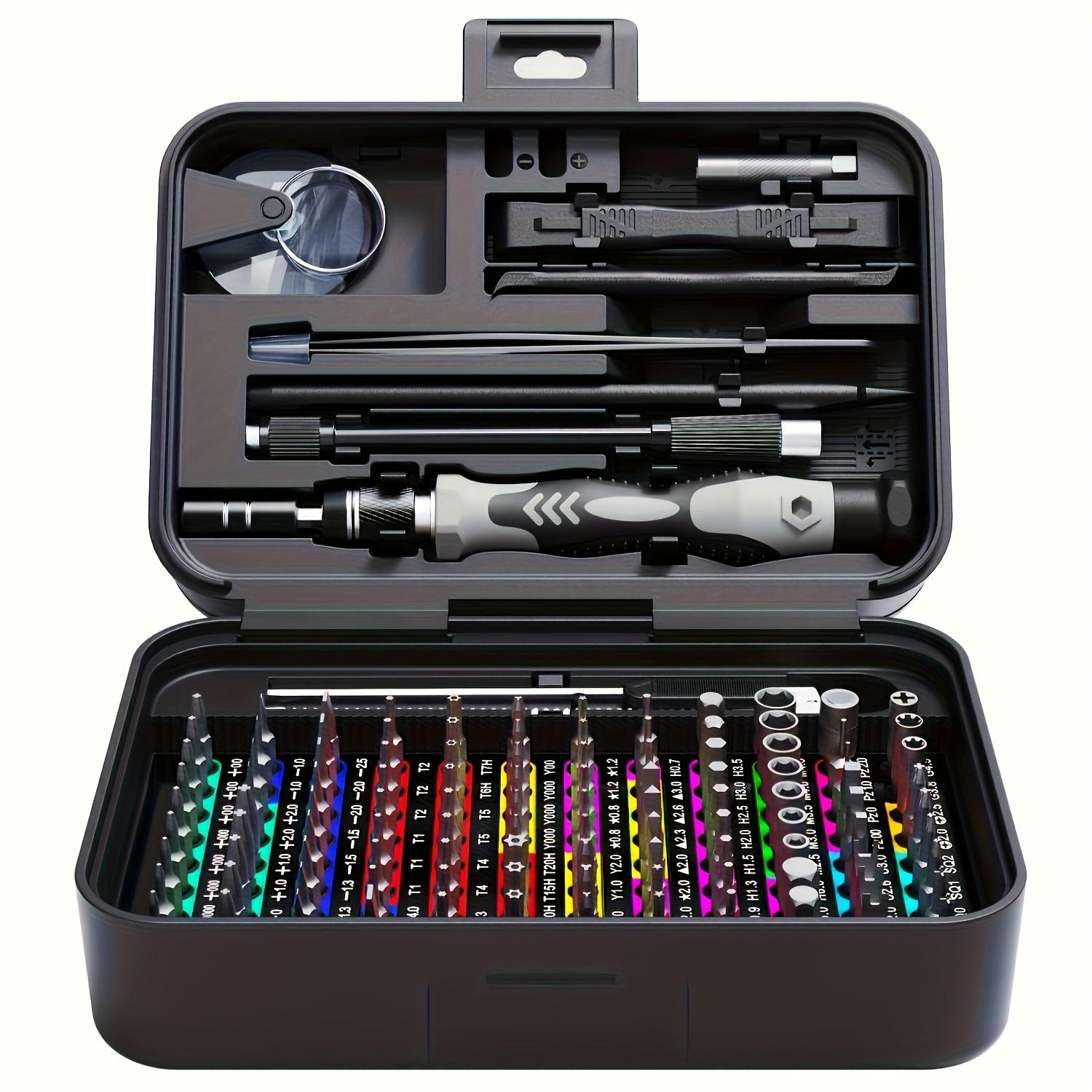 TEMU 115in1/132in 1 Precision Screwdriver Set, Magnetic Repair Tool Kit With Multi Bits & Pry Tools, For Phone, Laptop, Watch, Camera, Diy &