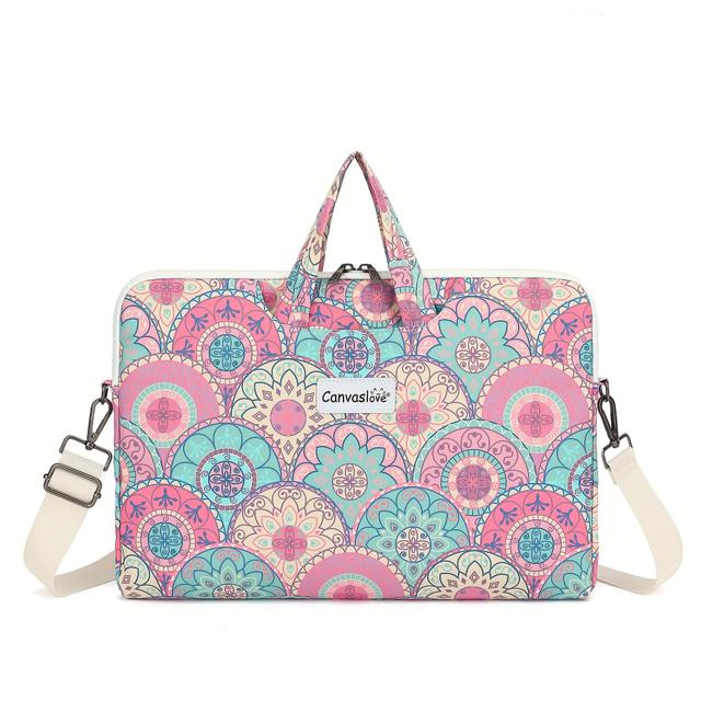 TEMU Canvaslove Colorful Lightweight Laptop Shoulder Bag Briefcase Suitable For 14-inch, 15.6-inch Laptops And 16-inch Thin And Light Notebooks