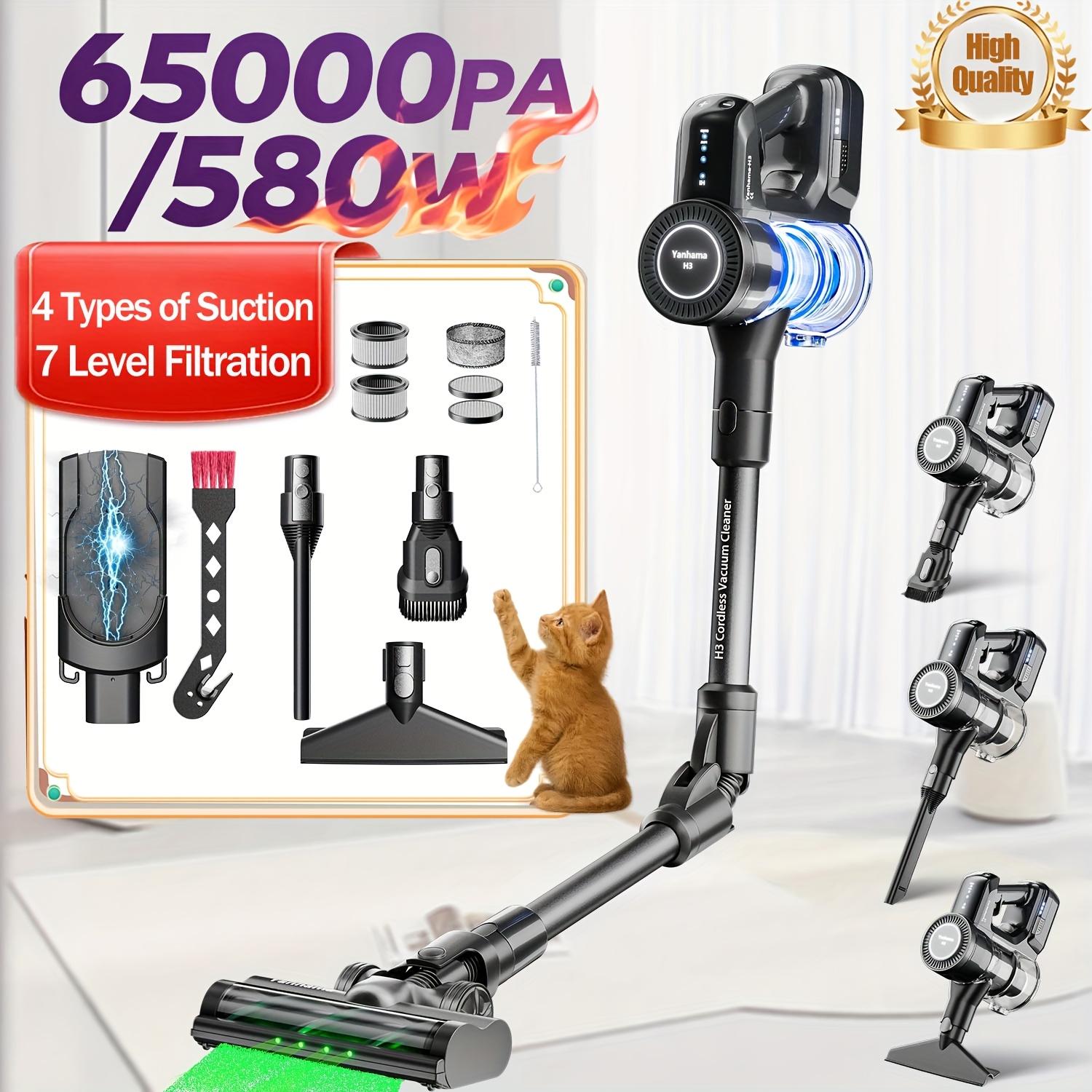 TEMU Cordless Vacuum Cleaner, 7 Filtration, 4 Suction , 1.6l Stick Vacuum Cleaner, Extremely Long , For Hard Floors/carpets/pet Hair