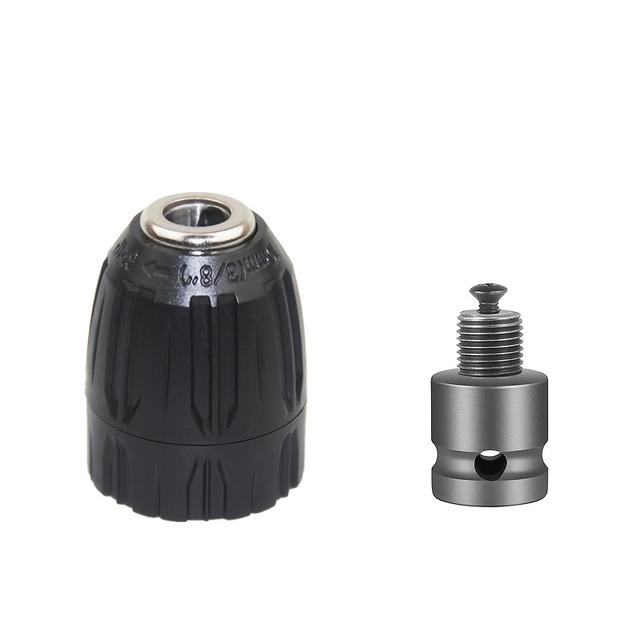 TEMU 2 шт. Набір патронів для свердел, 3/8-24UNF шестигранний гніздовий без ключа, самоблокуючийся конвертер для металевих свердел, підходить для електричних дюгутів, від 0,8 мм/0,03 до 10 мм/0,39