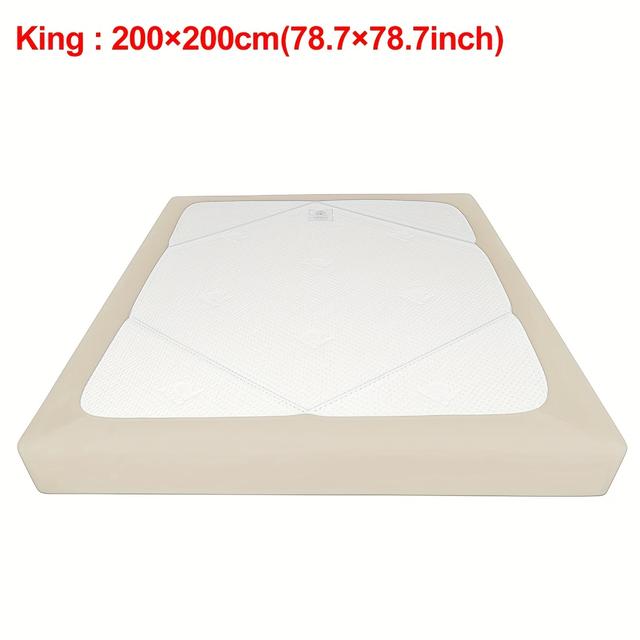 TEMU 1pc Faldón de Cama en Tela (Ajuste para Camas Individual/Doble/Queen/King) - Cubierta Deslizante 4 Lados, Multicolor (Beige//Gris/Azul ///Taupe), Colcha Moderna para Camas Individuais o Dobles