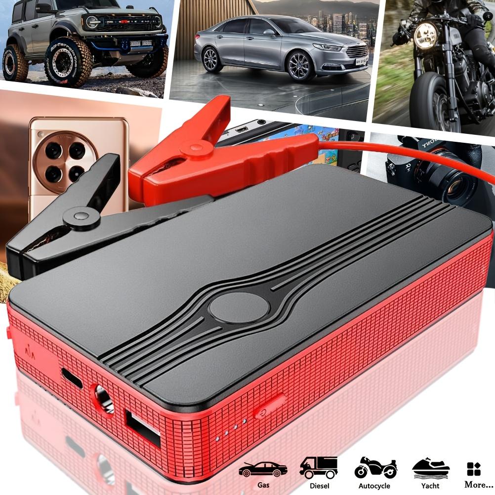 TEMU Portable Emergency Jump Starter, Car Battery Jumper (12v), Led Flashlight, Kit, Device, High-capacity Battery, Durable Construction, Automotive Additions, Car Jump Starter