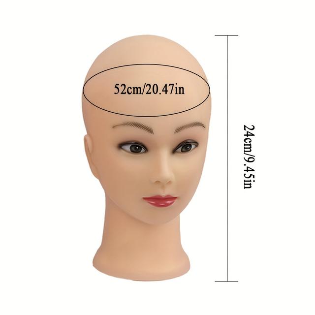 TEMU Professional Cosmetology Bald Mannequin Head Manikin Model Doll Head For Make Up Making Wigs