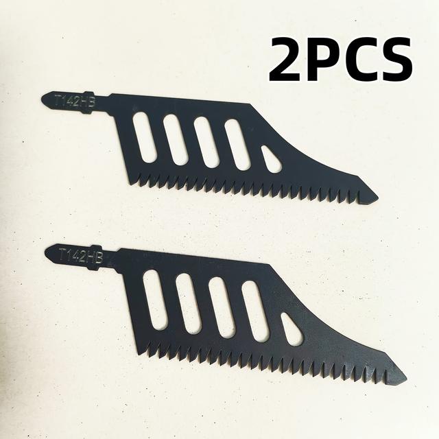 TEMU 2pcs -shaped Jigsaw Blade - Model T142hb - For Precise Curved & , Fine Cutting, Sharp & Durable, Suitable For Wood, Plywood & Medium-density Fiberboard (mdf)