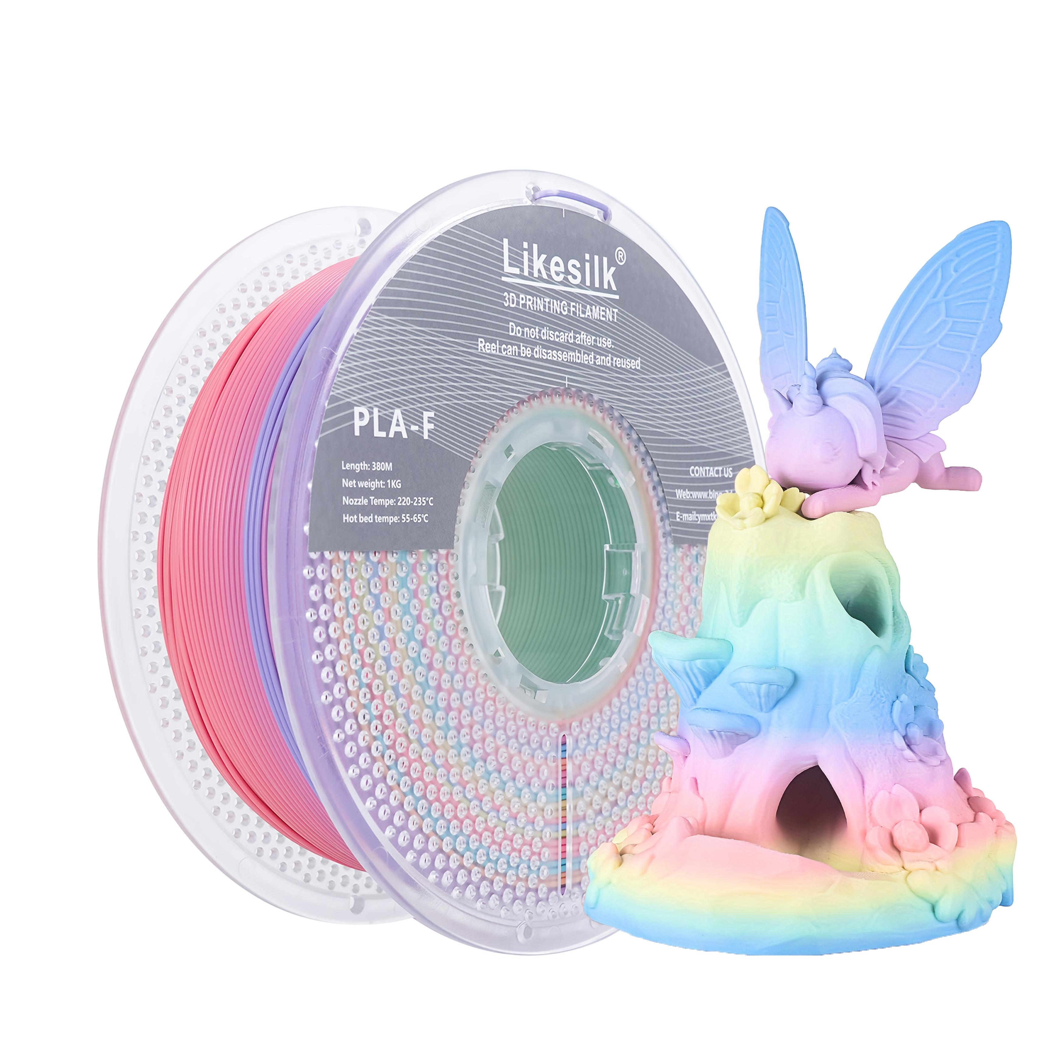 TEMU Filament d'imprimante PLA 3D 1,75 mm, Filament d'impression PLA 3D mat +/-0,03 mm, 1 kg/2,2 lb Couleur : Macaron Gradient 1 KG