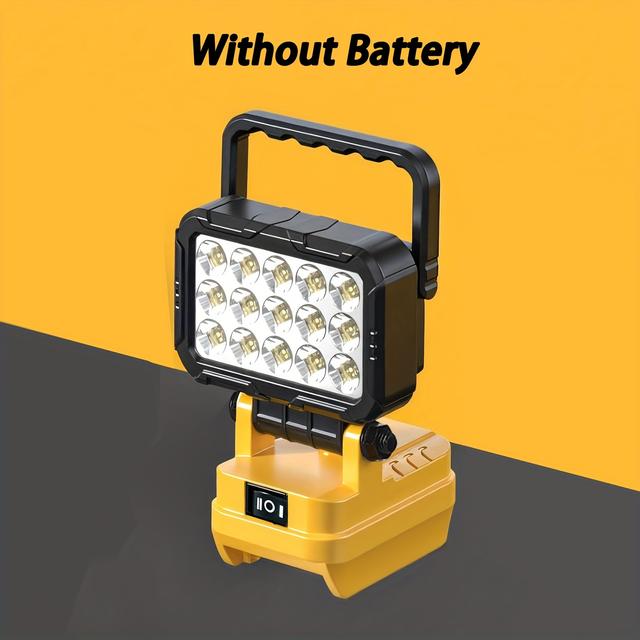 TEMU Luz de Trabalho LED Compatível com Bateria Dewalt 20V Max, Design, um Gancho de 180 , Duas Portas de Carregamento USB e um Refletor Portátil com um Ângulo Ajustável de 145° (Bateria Não Incluída)