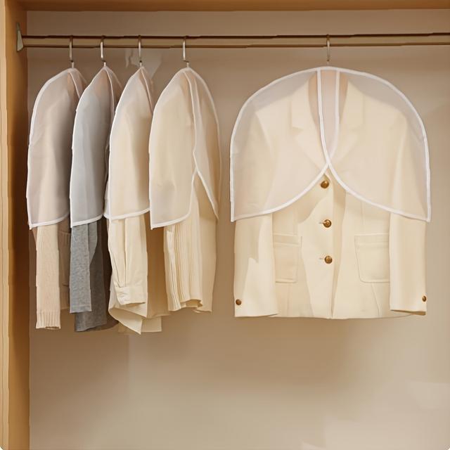 TEMU Набір з 5 пилозахисних чохлів-органайзерів для шафи, для підвішування одягу, валізи, сумки для сукні, сумка для зберігання, органайзер для гардеробу, органайзер для шафи