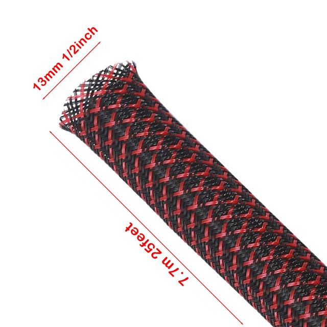 TEMU 1pc Flexible Pet Braided Sleeve - Expandable Wire Management, Heat Shield & Cable Protector For Electrical Systems