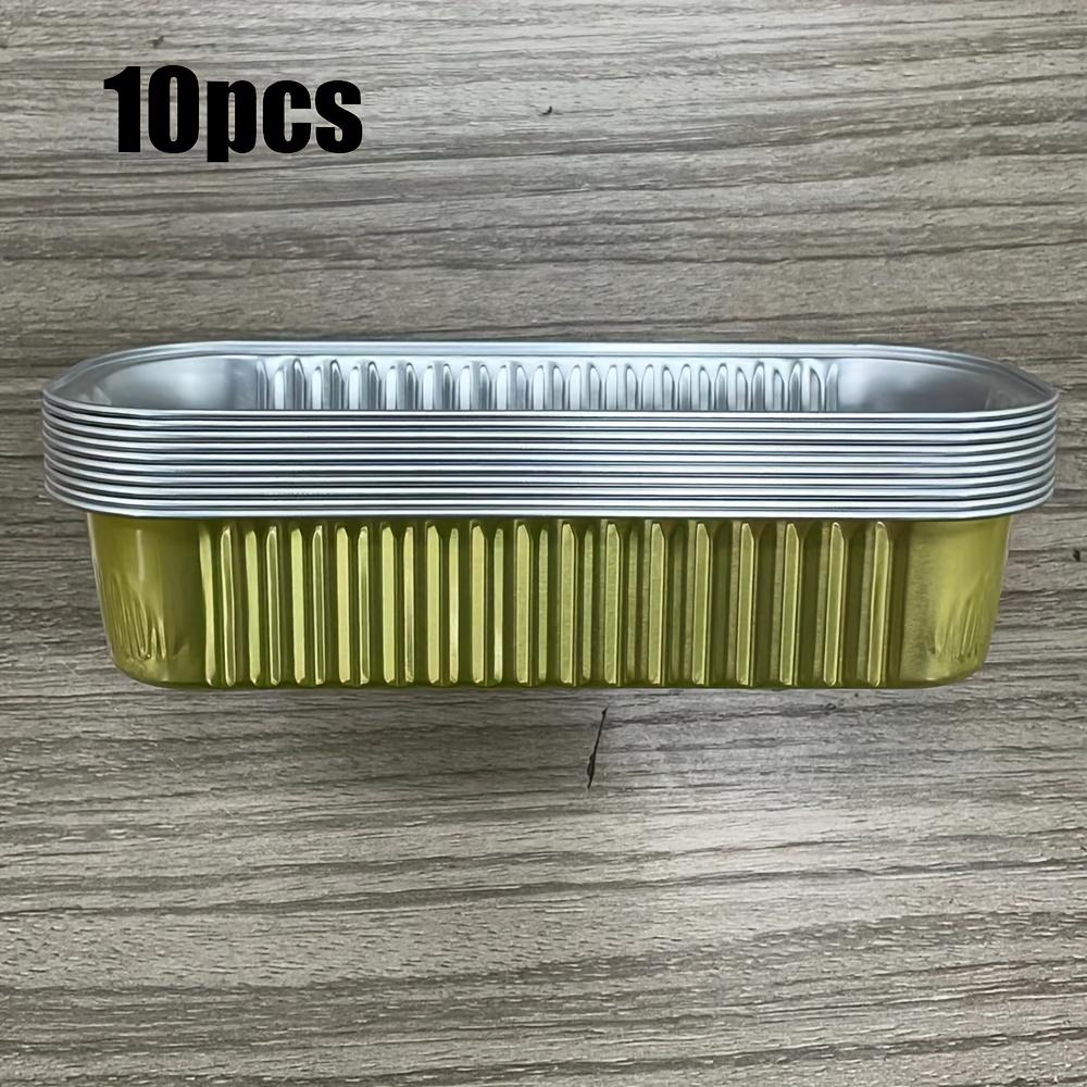 TEMU Juego de 10 Bandejas de Papel Aluminio Engrosado para Freidora de Aire - Sartenes y Revestimientos Rectangulares con , Ideales para Cocinar en Casa, Acampar, Fiestas y Decoraciones de