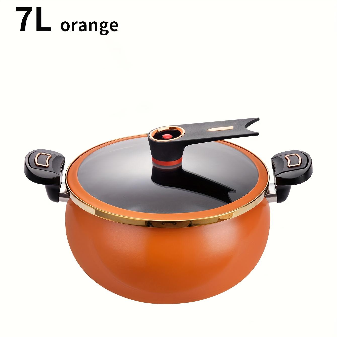 TEMU 1pc Chubby Multi- Pot, Household 7l Large Capacity 26cm And Simmering Pot, , Suitable For Induction Cookers And Gas Stoves