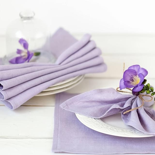 TEMU Servietten für Ostern und Frühling, lösbare und waschbare Servietten, Set von 12 Stück - Geeignet für Hochzeitsfeiern, Brautpartys, Babypartys, Geburtstagsdekorationen am Esstisch