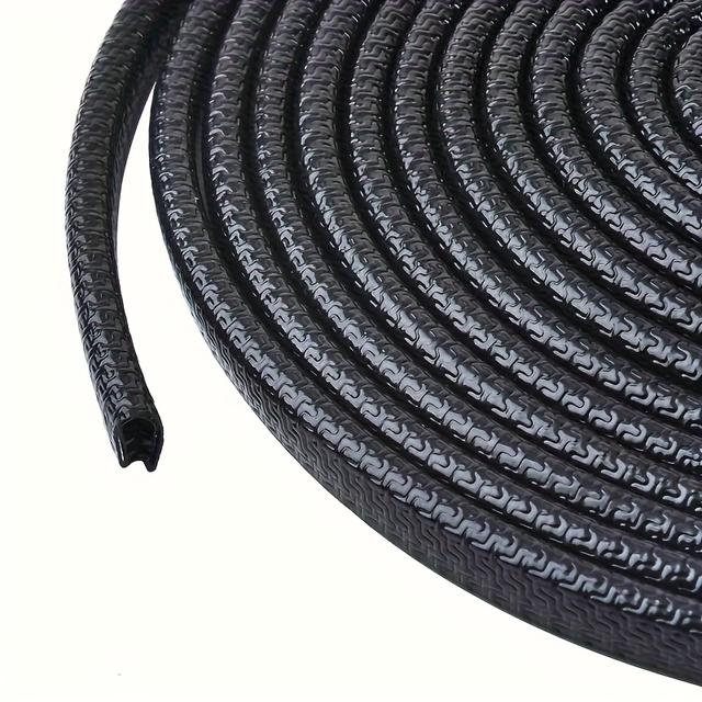 TEMU 20-foot Rubber Edge Trim Seal Strip For Car Doors, Against , Featuring Side Bulbs, Suitable For Cars, Buses, Camping Boats, Rvs, And Truck Doors