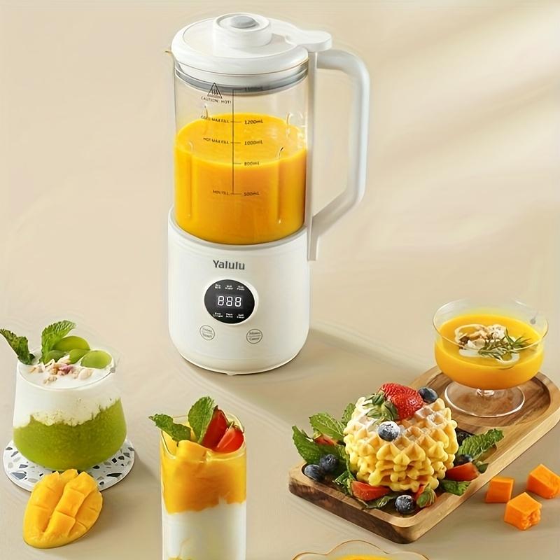 TEMU Household Automatic Multifunctional Soy Milk Maker & Blender. Small Food Processor, Juicer, Nut Milk Machine1200ml/40oz Capacity. , , Boil Function. Glass Body. Blender, Juicer, Food Processor