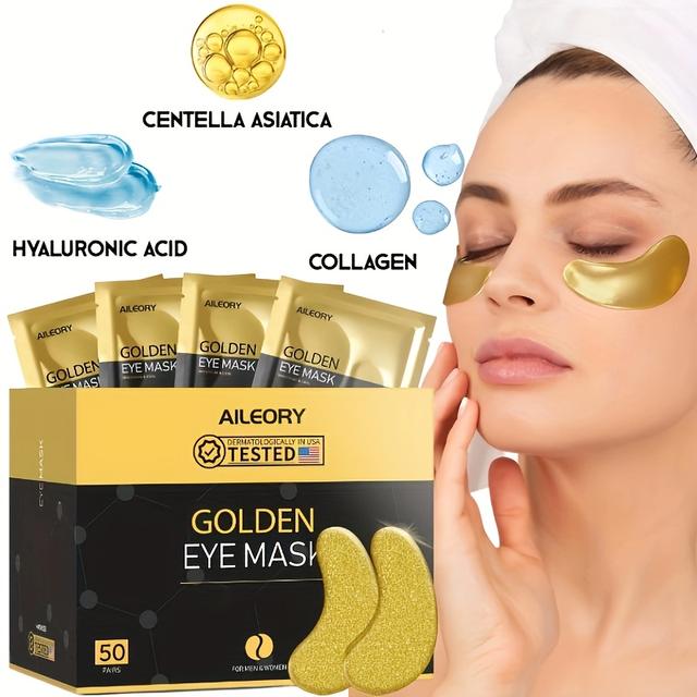 TEMU 60/100pcs Masks (30 Or 50 Pairs Per Box), A Spacious Holiday Gift Box, Collagen For Hydrating And Nourishing The Skin, Ideal For Eye Or While Traveling, Making It A Present For