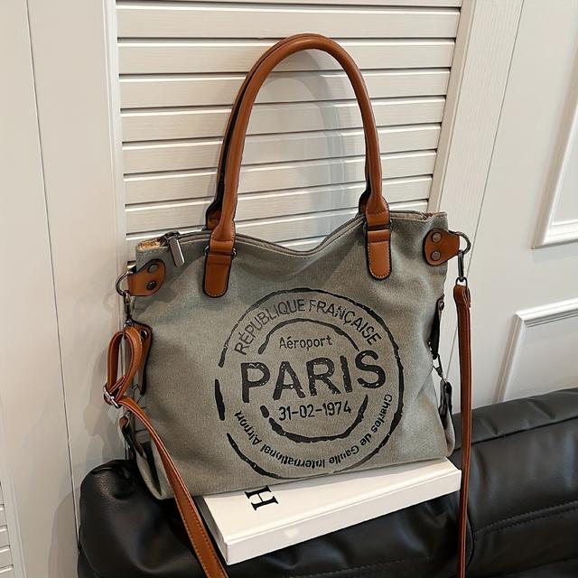 TEMU 빈티지 여성 토트백, 패션 캐주얼