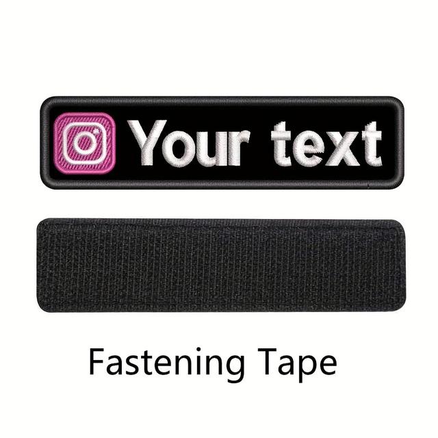 TEMU A Custom Name Patch With Personalized Embroidered Text And A Hook-and-loop Backing