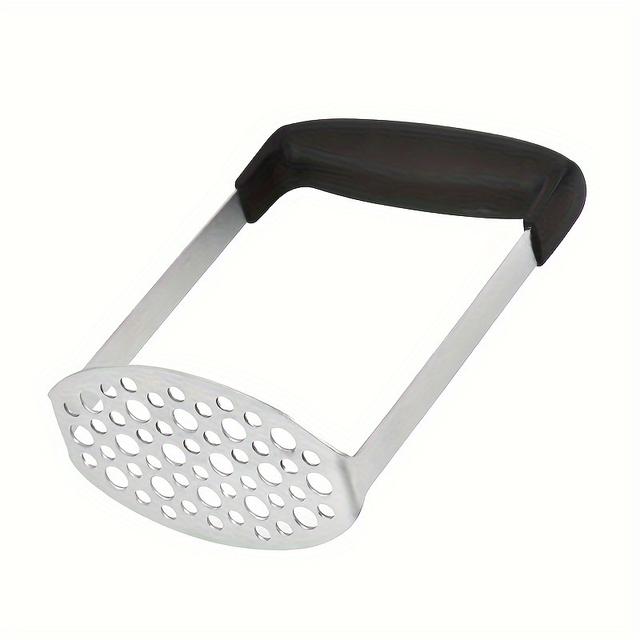 TEMU Stainless Steel Multi-functional Vegetable Masher With Non-slip Black Handle - Easy To Clean, Potatoes, , Avocados, And Beans, Potato Masher