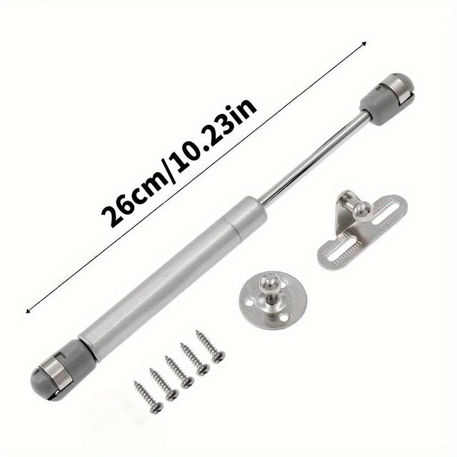 TEMU 클래식 스타일 광택 금속 표면 도어형 유압 가스 스프링 - 부드러운 개폐 리드 지지 힌지, 100N/10.21KG, 주방 캐비닛, 가구, 상자에 적합, 부드러운 개폐 힌지 | 클래식 스타일 힌지 | 내구성 있는 금속 부품