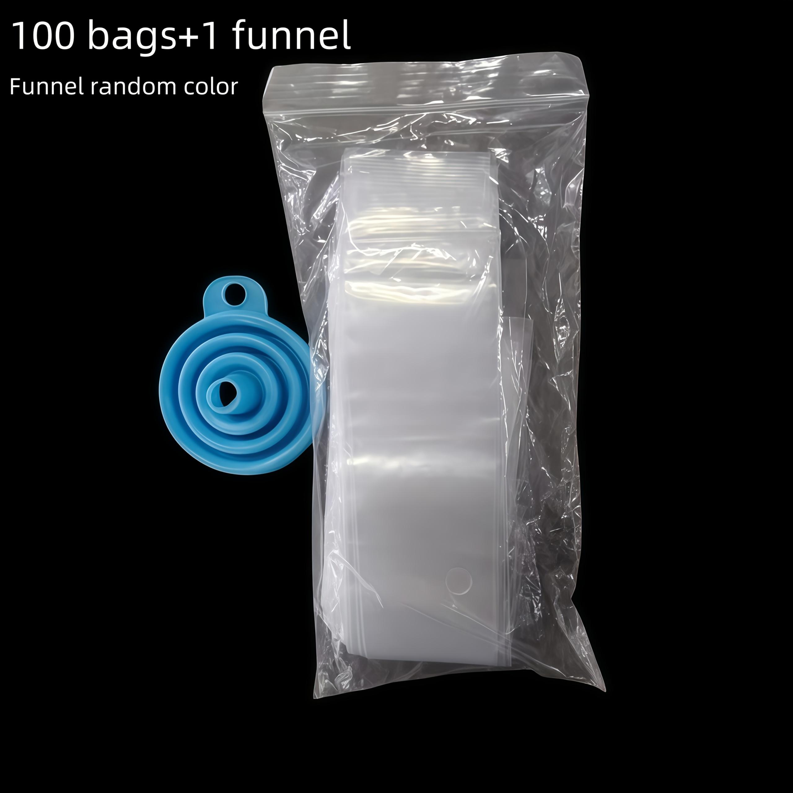 TEMU Paquete de 100 Bolsas Reutilizables para Helados - para Alimentos - Ideales para Yogur, Frutas y Más - Adecuadas para Viajes y Actividades al Aire Libre