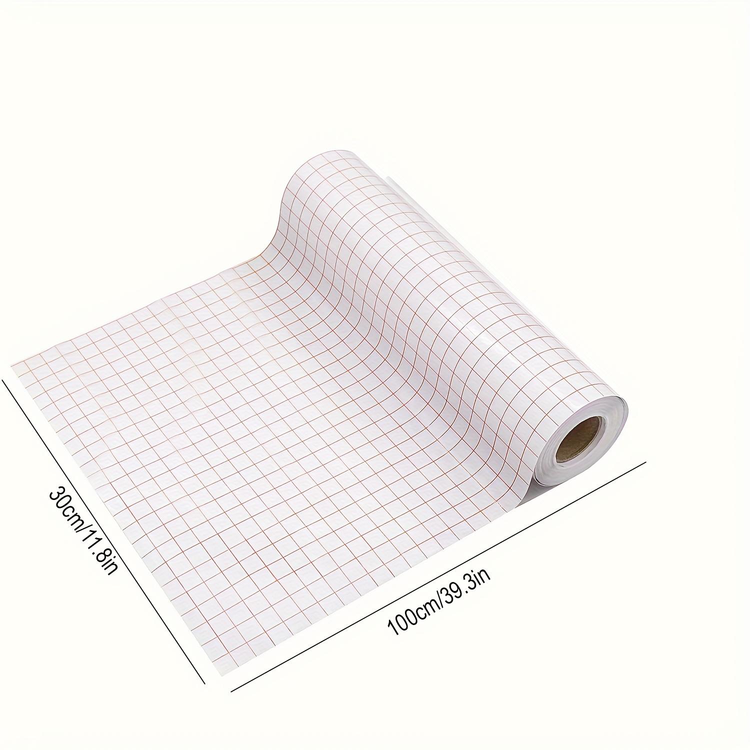 TEMU 1pc 5.0meter Clear Vinyl Transfer Paper Tape Roll Alignment Grid Application Tape For , Adhesive Vinyl For, Signs, Windows,