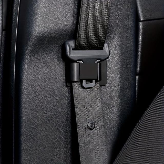 TEMU 1pc Pet Seat Belt Clip - Car Safety Belt Holder With Original & Carbon Fiber Patterns, Secure Design For Noise Reduction & Vehicle Security