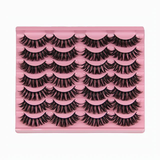 TEMU False Eyelashes. Full Strip Lashes That Look Fluffy And Dramatic With A Crisscross Pattern, Reusable False Lashes For A Dense Makeup Look, Perfect For Masquerade Suits And Parties